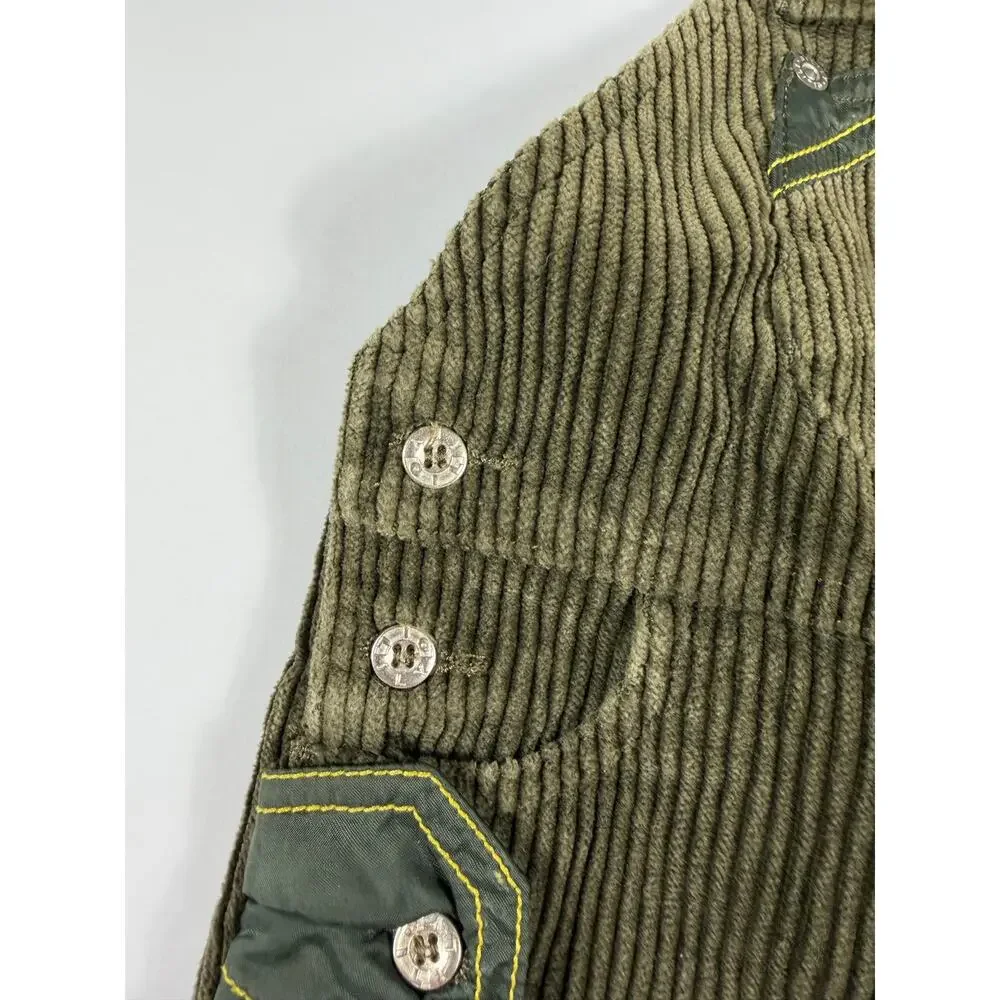 Oilily Vintage Reindeer Ranger Corduroy Overalls Dungarees Green Size 2